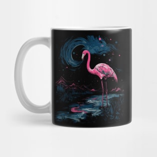 Starry Night Flamingo Gifts Retro Vintage Funny Beach Summer Mug